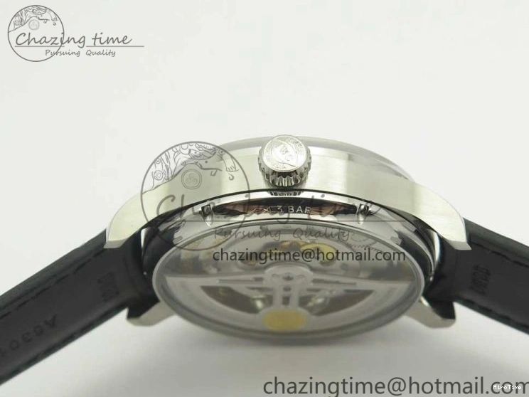 MIROTIME 1218 Efficient Portuguese Tourbillon IW5463 SS ZF Best Edition White Dial on Black Leather Strap 7170